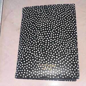 Issac Mizrahi New York Black and White Dot Pattern Passport Holder